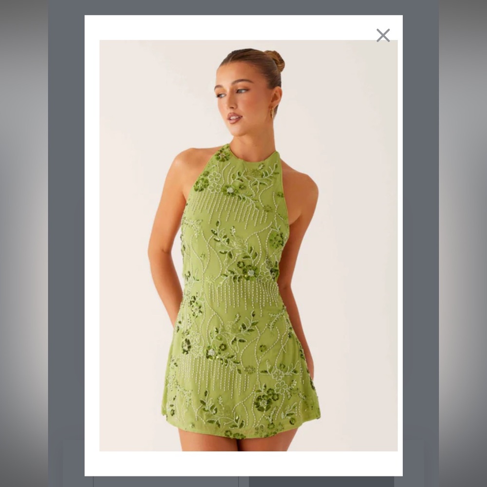 Leo Beaded Backless Dress